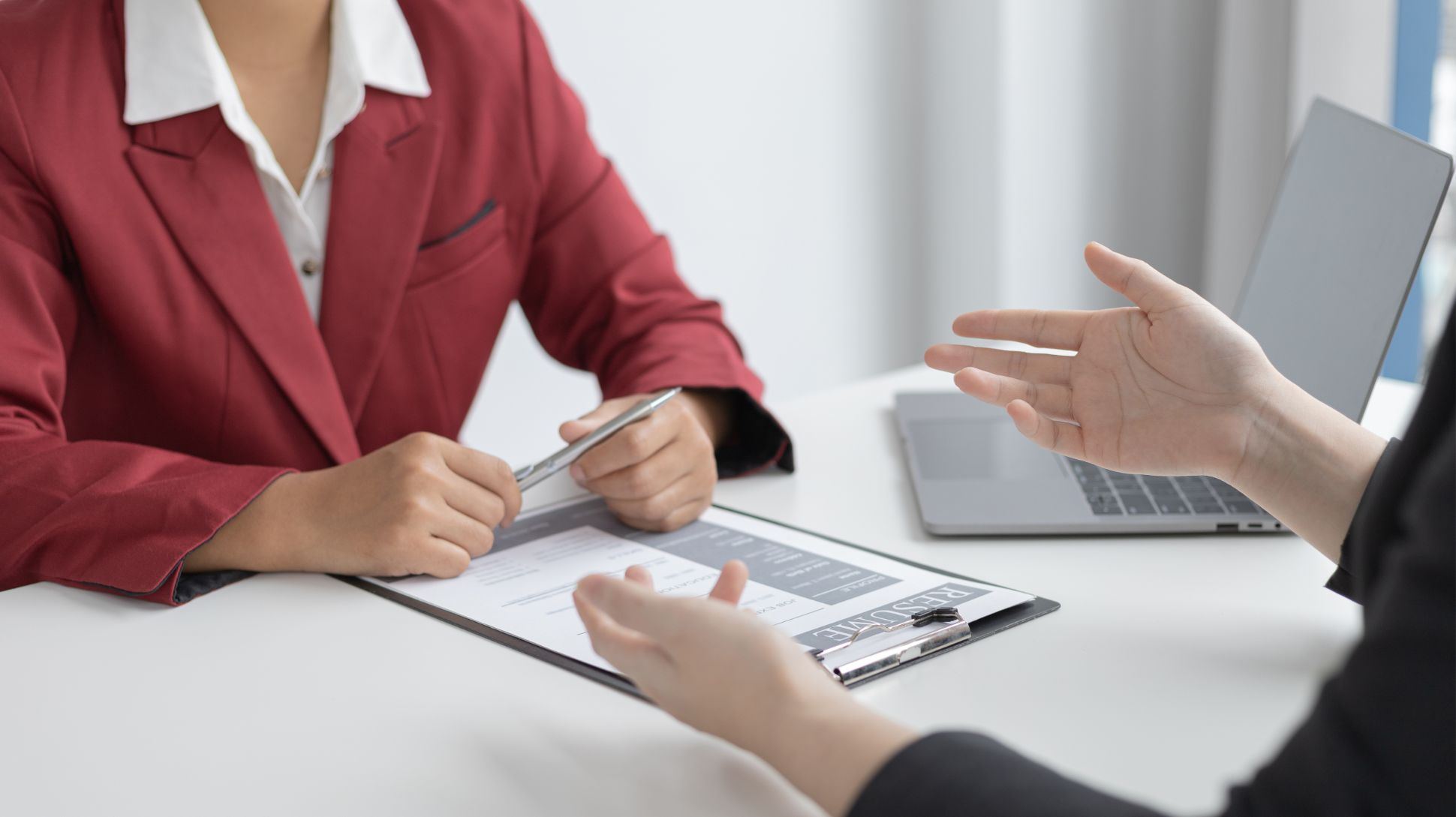 Employer interviewing apprenticeship candidate