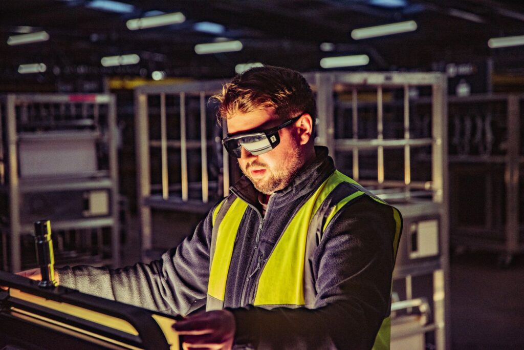 Screen Lighting Technician apprentice with sunglasses on