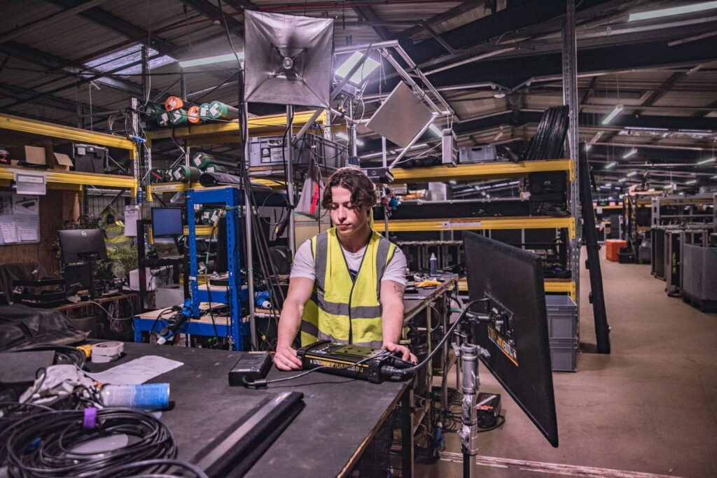Young Screen Lighting Apprentice Technician