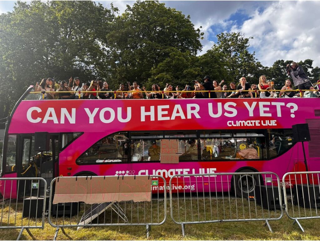 Climate Live double decker bus