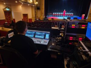 image of sound engineer at the theatre
